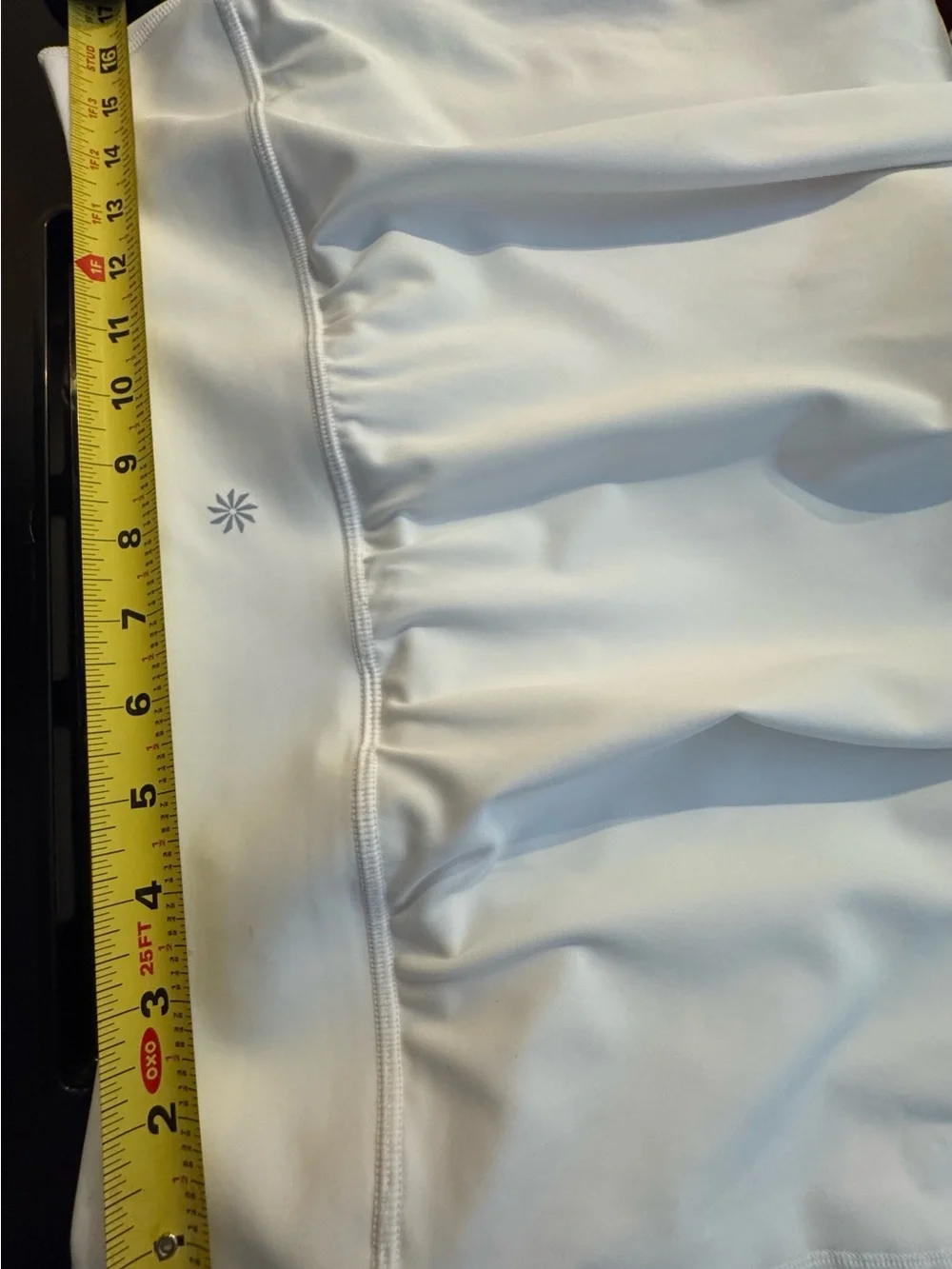 Athleta Ace Advantage 13.5” High Rise Tennis Golf Skort White L NWOT